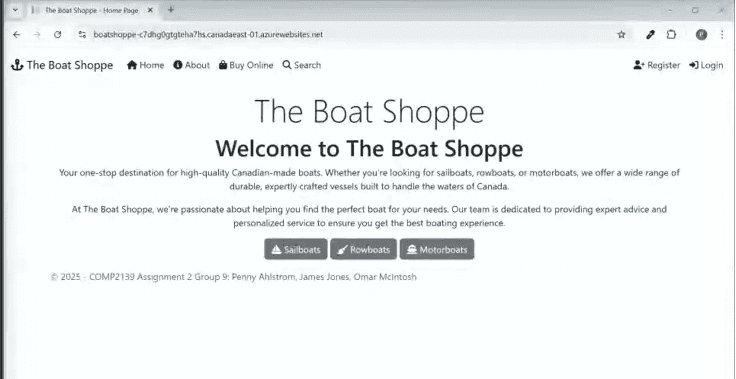 Homepage of the inventory management system