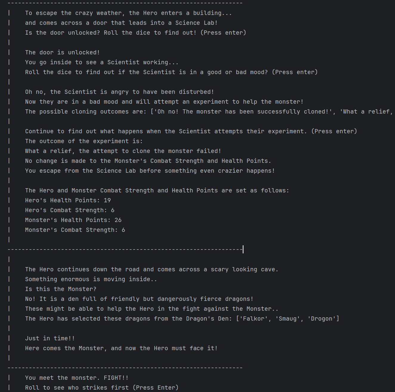 Python Game - Crazy Scientist Feature