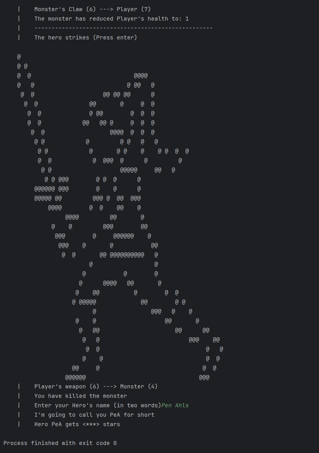 Python Game - Fight Sequence of the Game